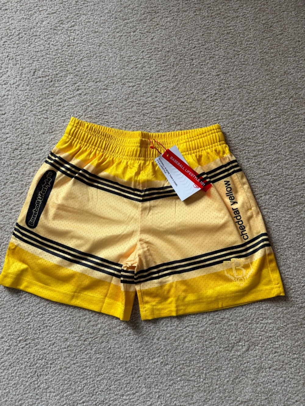 Cheddar Yellow “Crayon” Baseball Lifestyle 101 shorts - YL